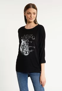 T-shirt damski z dłuższym tyłem - Monnari - Koszulki i topy damskie - miniaturka - grafika 1