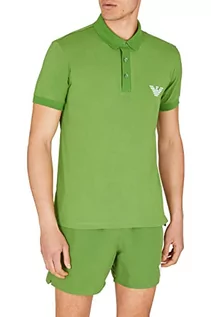 Koszulki męskie - Emporio Armani Męska koszulka polo Essential Short Sleeve, zielony, L - grafika 1