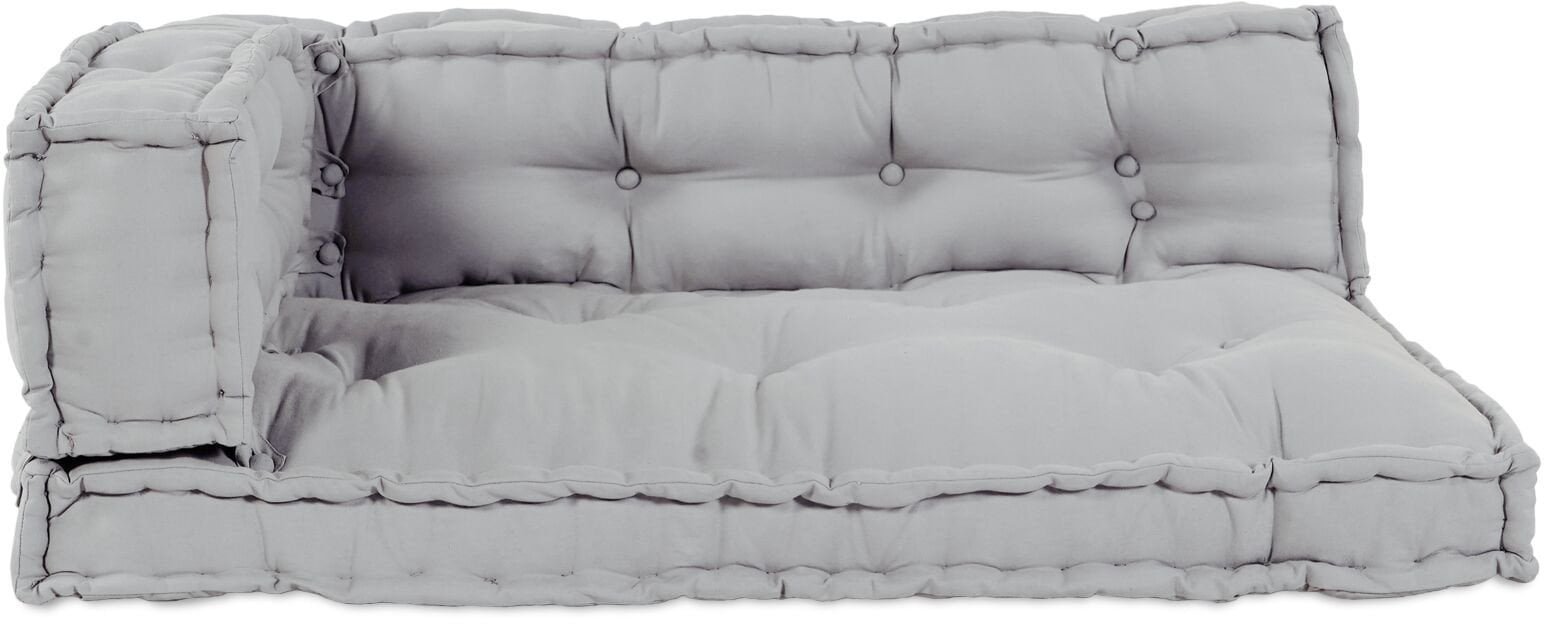 vidaXL Poduszka Sofa Paletowa Szara Bawełna Średnia Zestaw Poduszek 4019098