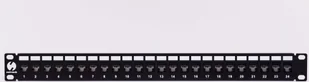 NetRack Patch panel 19" UTP 24x Keystone Kat. 6 UTP 104-71 - Akcesoria do szaf serwerowych - miniaturka - grafika 1