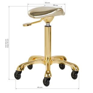 Gabbiano taboret Fine Gold Roll Speed - Krzesła i taborety kosmetyczne - miniaturka - grafika 6