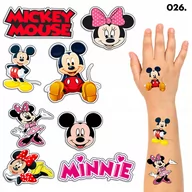Zabawki kreatywne - TATUAŻE ZMYWALNE DLA DZIECI TYMCZASOWE MICKEY MINNIE - 8 EL. / 150 WZORÓW - miniaturka - grafika 1