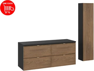 Zestaw meblowy 120cm z blatem i Szafką wysoką - Meble łazienkowe - miniaturka - grafika 1