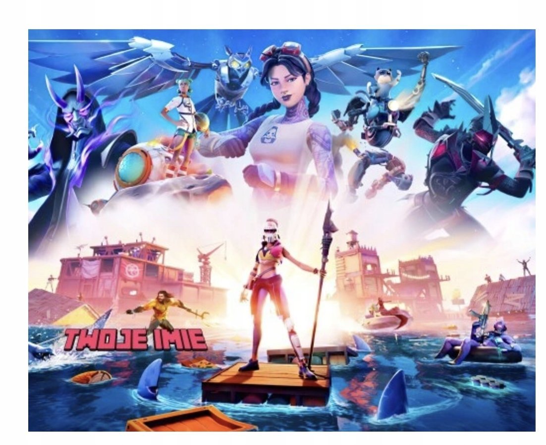 PUZZLE FORTNITE GRA A3 252 el z Nadrukiem + IMIĘ Pudełko #46