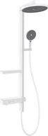Zestawy prysznicowe - Mexen Dizzy zestaw prysznicowy natynkowy z deszczownicą i baterią, biały - 78104-20 - miniaturka - grafika 1