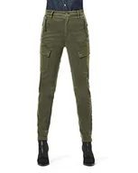 Spodnie damskie - G-STAR RAW Damskie spodnie High G-Shape Cargo Skinny, Zielony (Dk Algae Gd C106-c026), 27W / 32L - miniaturka - grafika 1