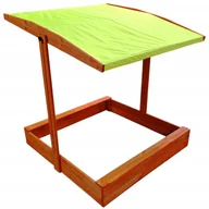 Place zabaw - Drewniana piaskownica 120x120cm z daszkiem zamykana SP0838 - miniaturka - grafika 1