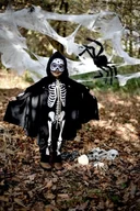 Zabawy w naśladowanie dorosłych - Maska czaszka meksykańska "Black Halloween" - miniaturka - grafika 1