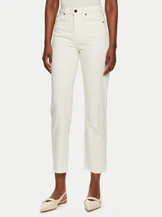 Tommy Hilfiger Jeansy Classic WW0WW40642 Écru Straight Fit - Spodnie damskie - miniaturka - grafika 1