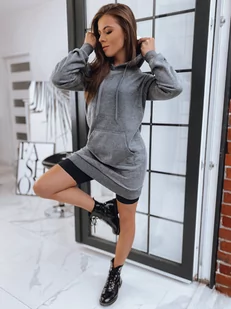 Bluza z kapturem INVIS ciemnoszara Dstreet EY1938z - Bluzy damskie - miniaturka - grafika 1