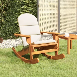 vidaXL Fotel bujany Adirondack z poduszkami, lite drewno akacjowe - Fotele i krzesła ogrodowe - miniaturka - grafika 1