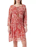 Sukienki - Kremowa damska krótka sukienka Crleona na co dzień, czerwona, 14 - miniaturka - grafika 1