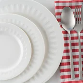 Serwisy obiadowe - Serwis obiadowy na 12 osób porcelanowy MESYNA WHITE - miniaturka - grafika 1