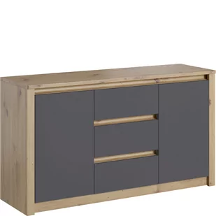 Komoda K2DP Malta Grey Gała Meble Grey, Dąb Artisan - Komody - miniaturka - grafika 1