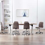 Krzesła - vidaXL Krzesła stołowe 6 szt. taupe tapicerowane tkaniną 3056549 - miniaturka - grafika 1