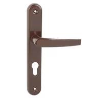 Klamki - Domino Klamka z szyldem Econom brązowa - miniaturka - grafika 1