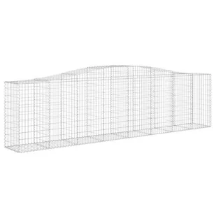 VidaXL Kosze gabionowe, 5 szt, 400x50x100/120 cm, galwanizowane żelazo - Ogrodzenia - miniaturka - grafika 4