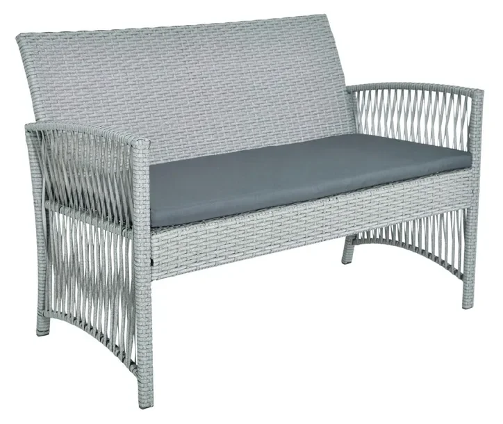 Zestaw Mebli Ogrodowych Komplet Sofa Stolik Fotele Meble Ogród Abiko