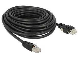 Delock Patch cable m Schraube Cat.6 10m black (85672) - Kable miedziane - miniaturka - grafika 1