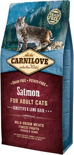 Carnilove Cat Salmon Sensitive & Long Hair 6 kg - Sucha karma dla kotów - miniaturka - grafika 2