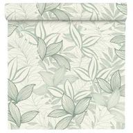 Tapety - Tapeta natura biało-zielona winylowa na flizelinie - miniaturka - grafika 1