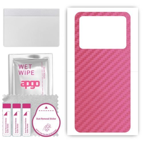 folia naklejka skórka strukturalna na TYŁ do Infinix Note 40 - Carbon Różowy - apgo SKINS