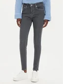 Spodnie damskie - Pepe Jeans Jeansy PL204728 Szary Skinny Fit - miniaturka - grafika 1