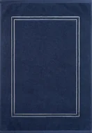 Dywaniki łazienkowe - Dywanik łazienkowy Olivia 50x70 cm granatowy złoty haft bawełna - miniaturka - grafika 1