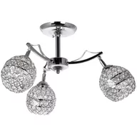 Lampy sufitowe - Inne LAMPA sufitowa VEN W-N 2891/3 metalowa OPRAWA kule glamour z kryształkami chrom przezroczyste VEN W-N 2891/3 - miniaturka - grafika 1