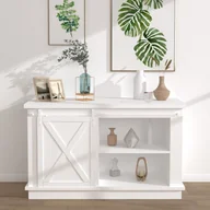 Akcesoria do drzwi - System do drzwi przesuwnych, stal węglowa, biały, 152 cm | 151700 VIDAXL - miniaturka - grafika 1