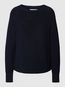 Swetry damskie - Sweter z dzianiny z fakturowanym wzorem - miniaturka - grafika 1