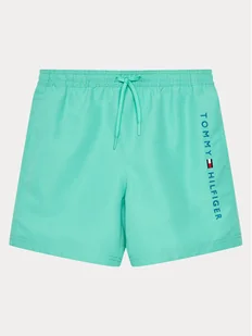 Tommy Hilfiger Szorty kąpielowe UB0UB00487 Zielony Regular Fit - Spodenki damskie - miniaturka - grafika 1