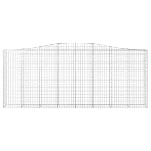 Kosze gabionowe, 6 szt, 400x50x160/180 cm, galwanizowane żelazo - Ogrodzenia - miniaturka - grafika 5