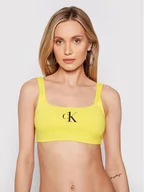 Stroje kąpielowe - Calvin Klein Swimwear Góra od bikini KW0KW01404 Żółty - miniaturka - grafika 1