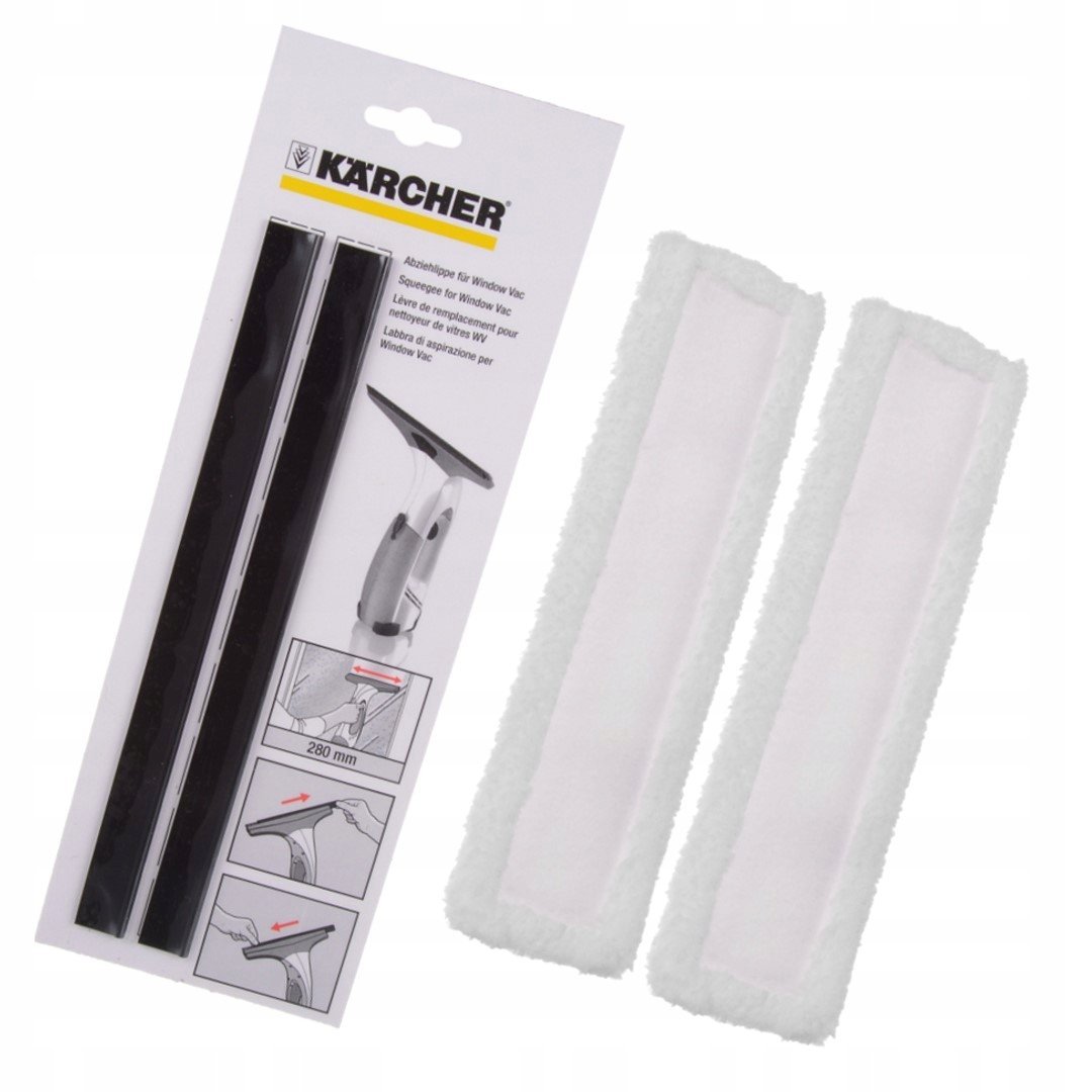 2x Pad pady Ściągacz gumy do KARCHER WV 2 WV 5 WVP