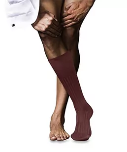 FALKE No. 13 luksusowych męskich skarpetek z bawełny Piuma Szary Czarny Plus Długie Wysokie Kolory Długie Prążkowane Lato Bez Gumki Wzór 1 Para, Czerwony (Rust 8214), 45-46 EU - Skarpetki męskie - miniaturka - grafika 1