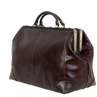 Walizki - Kufer podróżny szlachetna skóra licowa ciemny brąz - miniaturka - grafika 1