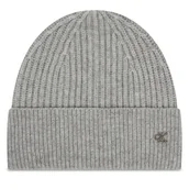 Czapki damskie - Czapka Calvin Klein Ck Metal Wool Beanie LV04D8032G Szary - miniaturka - grafika 1