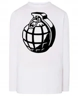 Koszulki męskie - Longsleeve męski fajny nadruk GRANAT r.XL - miniaturka - grafika 1