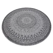 Dywany - Dywan SZNURKOWY SIZAL LOFT 21207 Rozeta koło BOHO kość słoniowa/srebrny/szary koło 120 cm - miniaturka - grafika 1