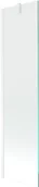 Parawany nawannowe - Mexen Next parawan nawannowy 1-skrzydłowy 50 x 150 cm, transparent, biały - 895-050-000-00-00-20 - miniaturka - grafika 1