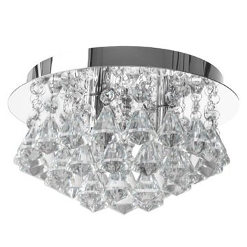Lampa Sufitowa Plafon Glamour Chrom Wiszące Kryształy Korytarz Sypialnia