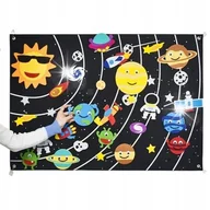 Zabawki sensoryczne - MAKIETA FILCOWA UKŁAD SŁONECZNY KOSMOS MATA TABLICA EDUKACYJNA DZIECI ZI-29 - miniaturka - grafika 1