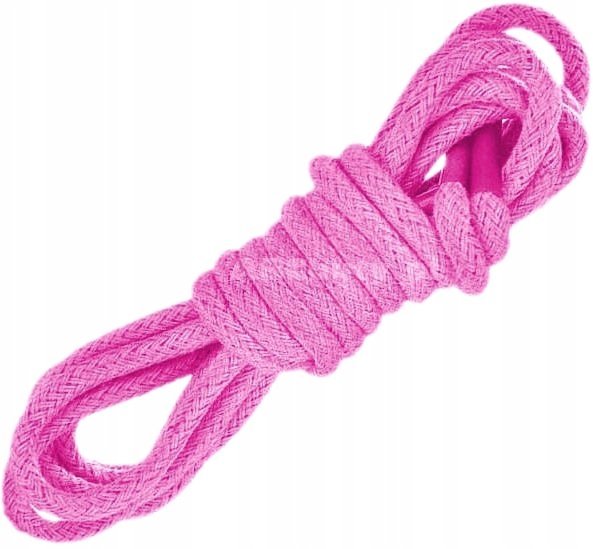 Sznurówki RÓŻOWE Sznurowadła 90 cm GRUBE OKRĄGŁE 5 mm BAWEŁNIANE G9-40 Pink