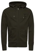 Bluzy męskie - Superdry Code Core Sport Zip Hood Bluza męska, Dark Moss, M - miniaturka - grafika 1