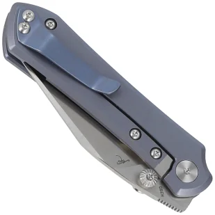 Nóż składany Bestech Icarus Blue Stonewash Titanium, Satin M390 by Nick Rogers (BT2302E) - Noże - miniaturka - grafika 7