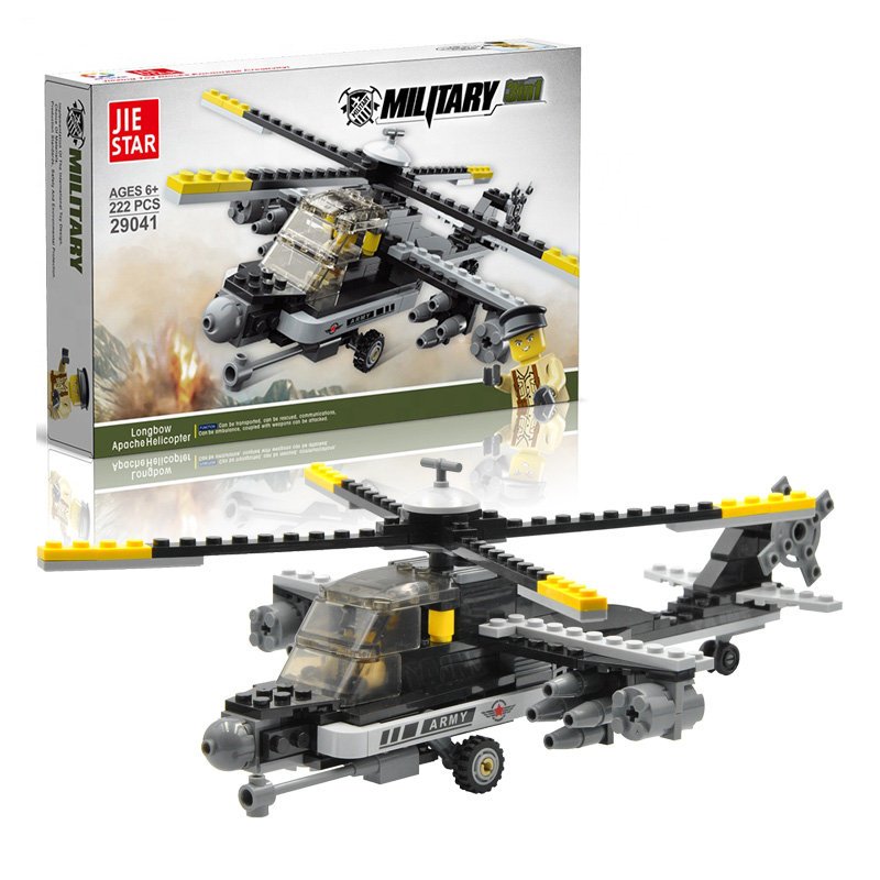 JIE STAR, Klocki Helikopter (3w1) Longbow Apache