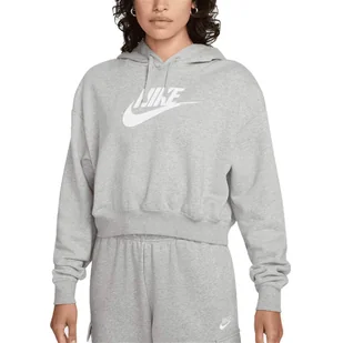 Bluza z Kapturem Oversized Crop Club Fleece Rozmiar XS Żółty - DQ5850-063 - Bluzy sportowe damskie - miniaturka - grafika 1