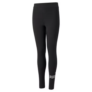 Legginsy dziewczęce Puma ESS+ LOGO czarne 84696001-116 - Legginsy - miniaturka - grafika 1