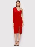 Sukienki - Rinascimento Sukienka koktajlowa CFC0106681003 Czerwony Slim Fit - miniaturka - grafika 1